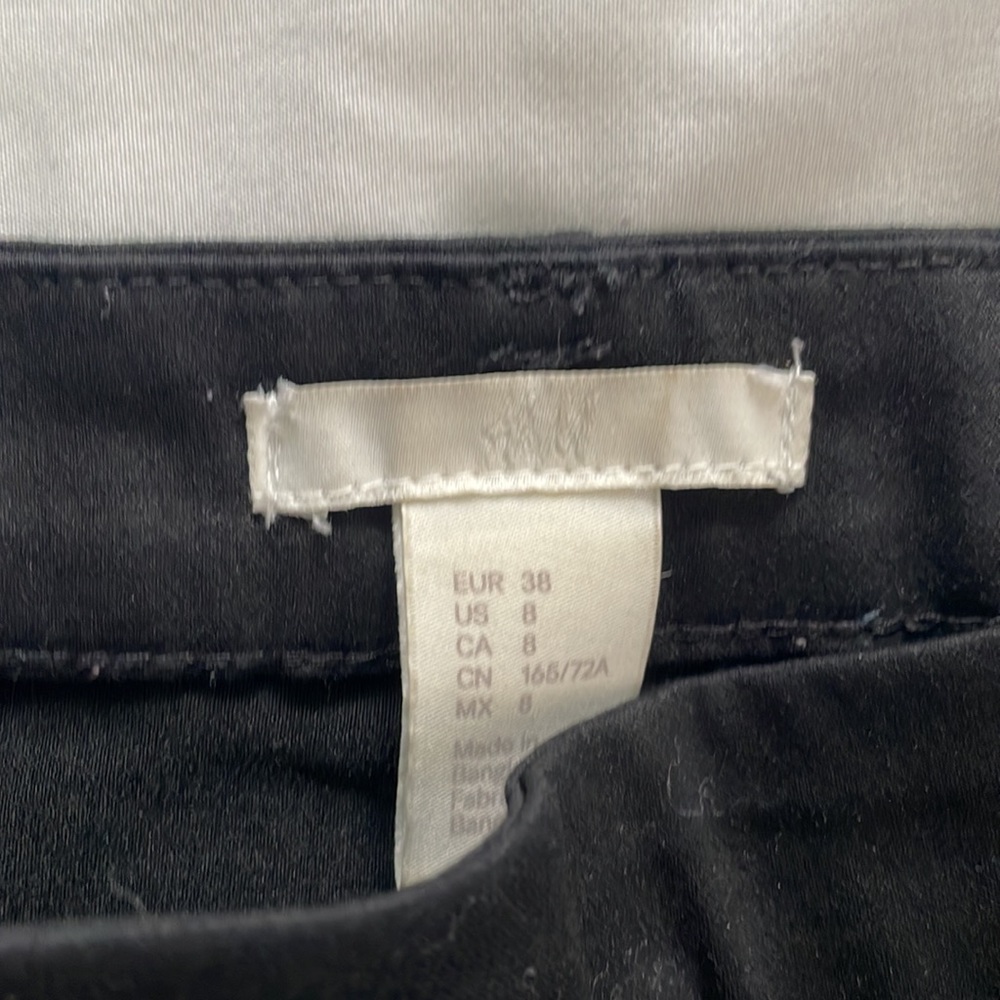 H&M Black Side Zip Dress Pants size 8 - Picture 2 of 2